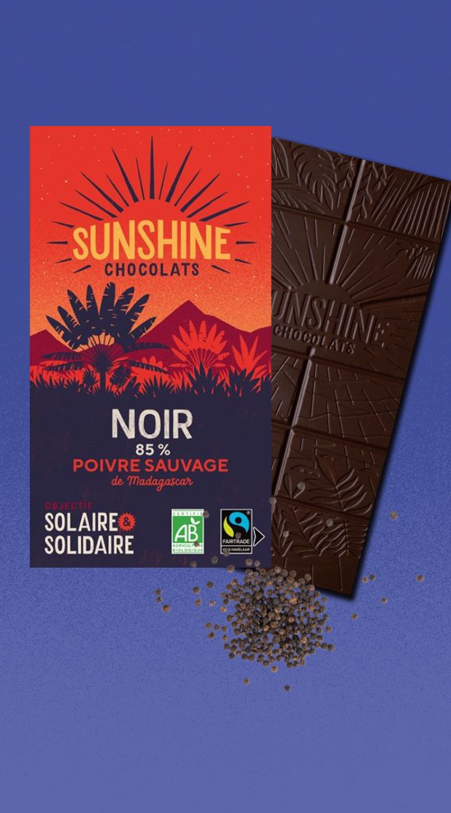 Noël : Noir 85% poivre sauvage de Madagascar