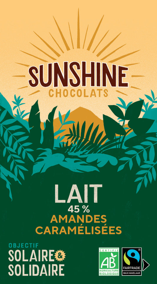 Lait 45% amandes caramélisées