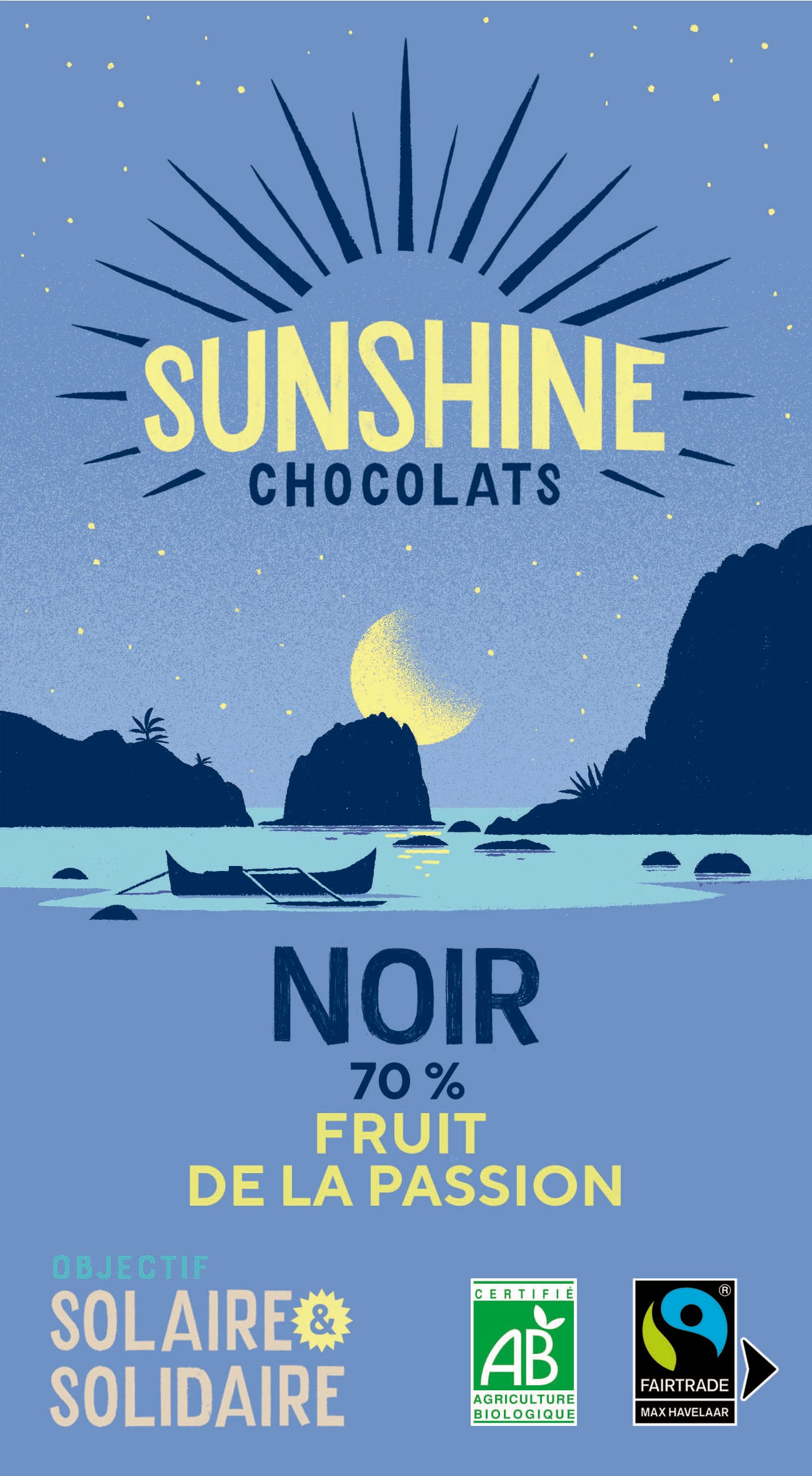 Noël : Noir 70% fruit de la passion