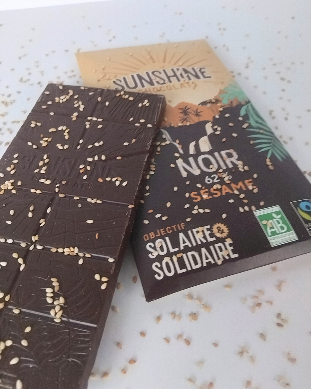 Noir 70% sésame toasté