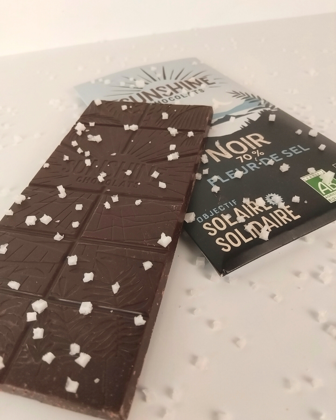 Noir 70% fleur de sel