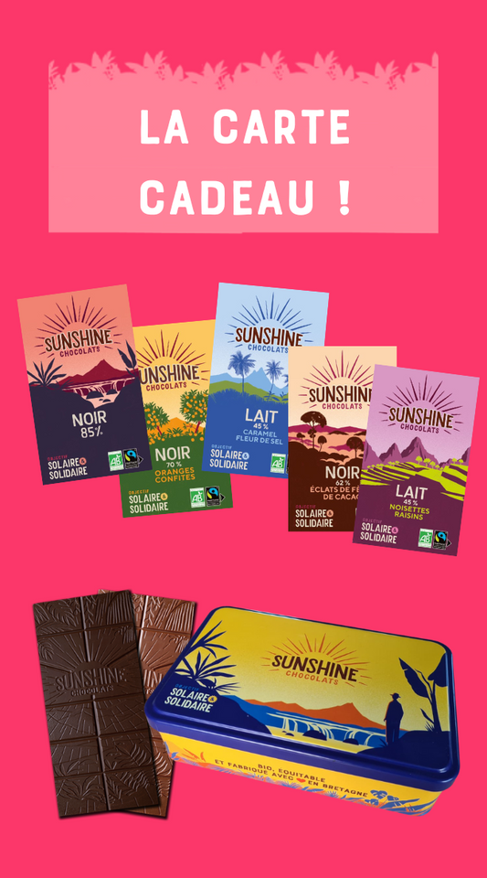 offrez la carte cadeau sunshine chocolat a vos amis et proches