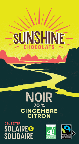 tablette bio noir gingembre citron