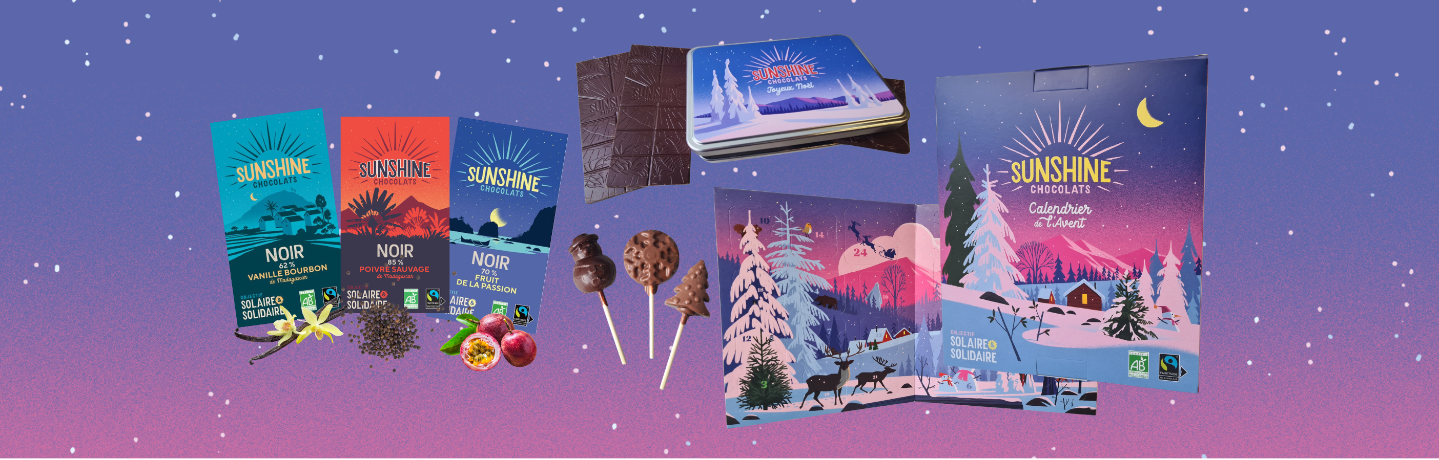 chocolats noël 2025 sunshine