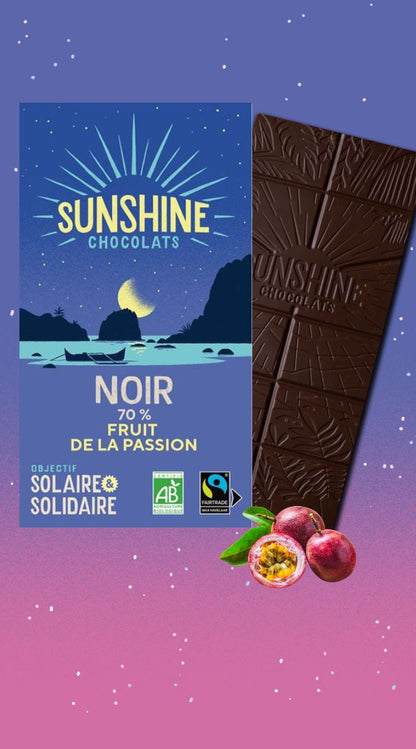 tablette bio noir fruit de la passion
